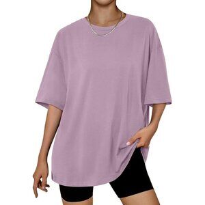 Womens Oversized Summer T Shirts Plus Size Batwing Cute Casual Tops Short Sleeve